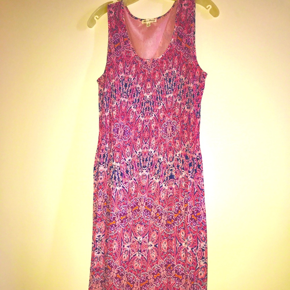 Midi Salmon print dress